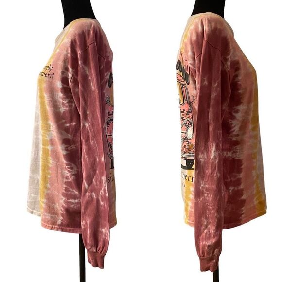 Simply Southern Tie Dye Bone To Be Wild Skelly Mom in Van Long Sleeve Tee Size M - Picture 3 of 12